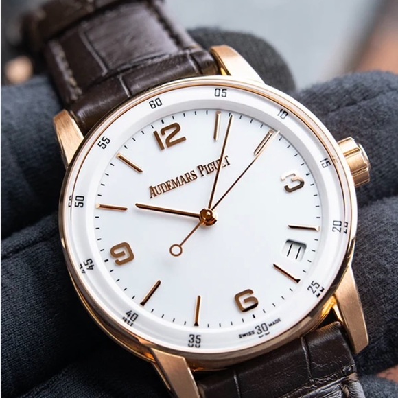 2021 Audemars Piguet Code 11.59 41MM White Dial Leather Strap (15210OR) - Picture 4 of 16